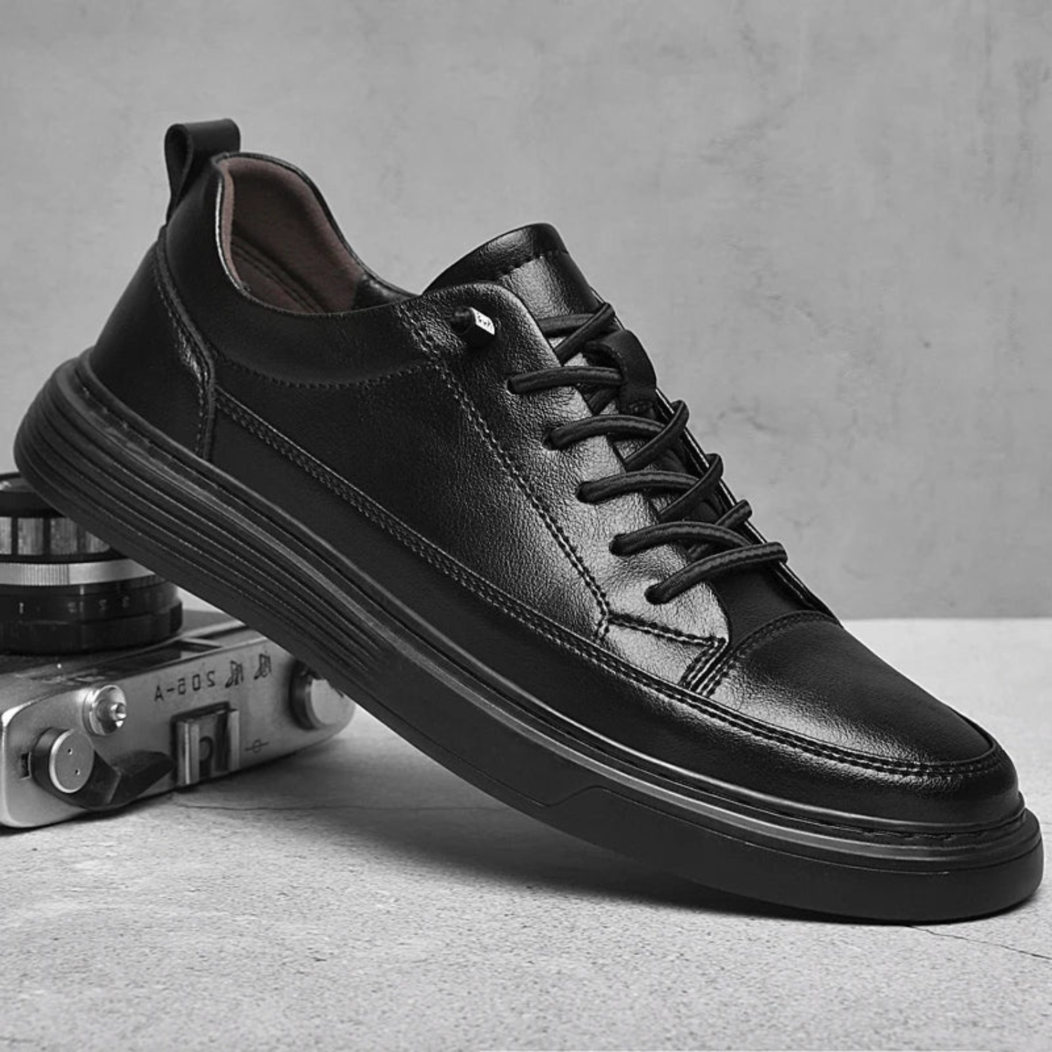 Elias | Men’s Casual Leather Lace-Up Shoes Prescott Mode