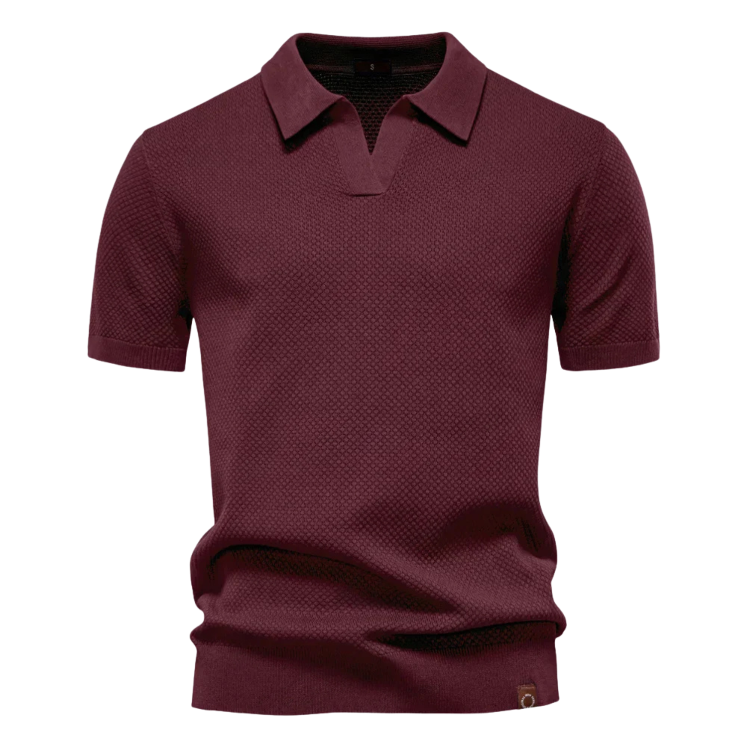 Lucas | Men’s Textured Knit Polo Shirt Prescott Mode