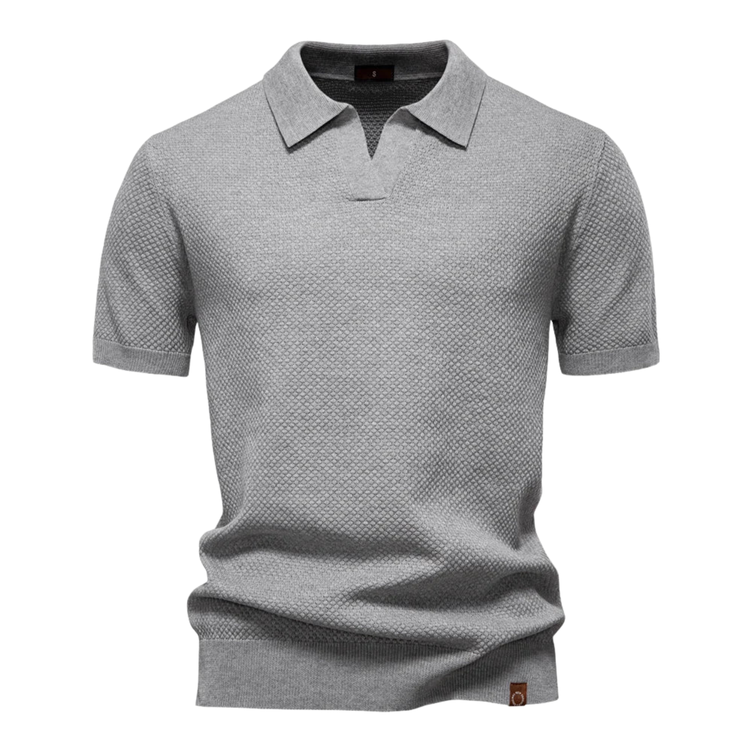 Lucas | Men’s Textured Knit Polo Shirt Prescott Mode