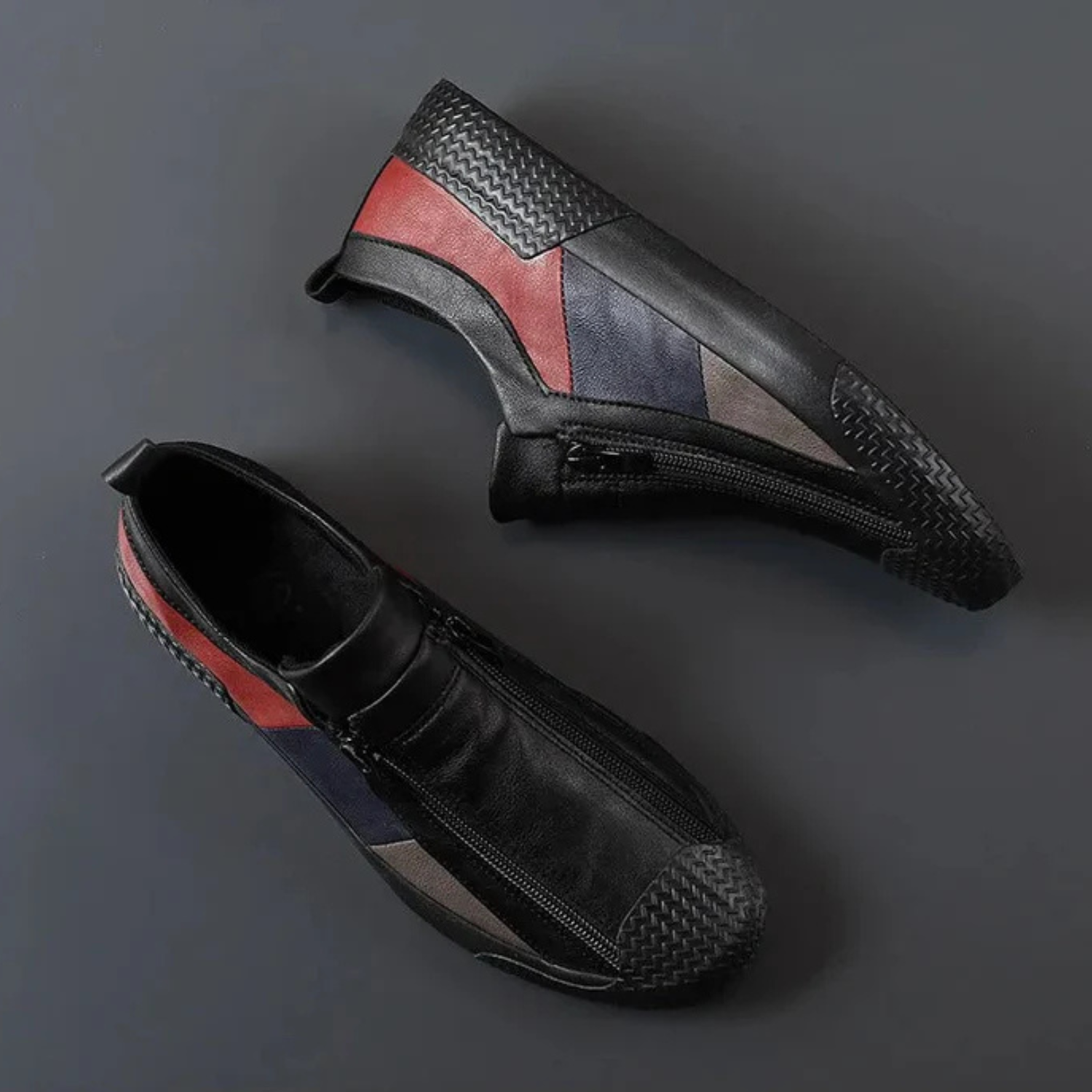 Milo | Men’s Casual Colorblock Zip-Up Sneakers Prescott Mode