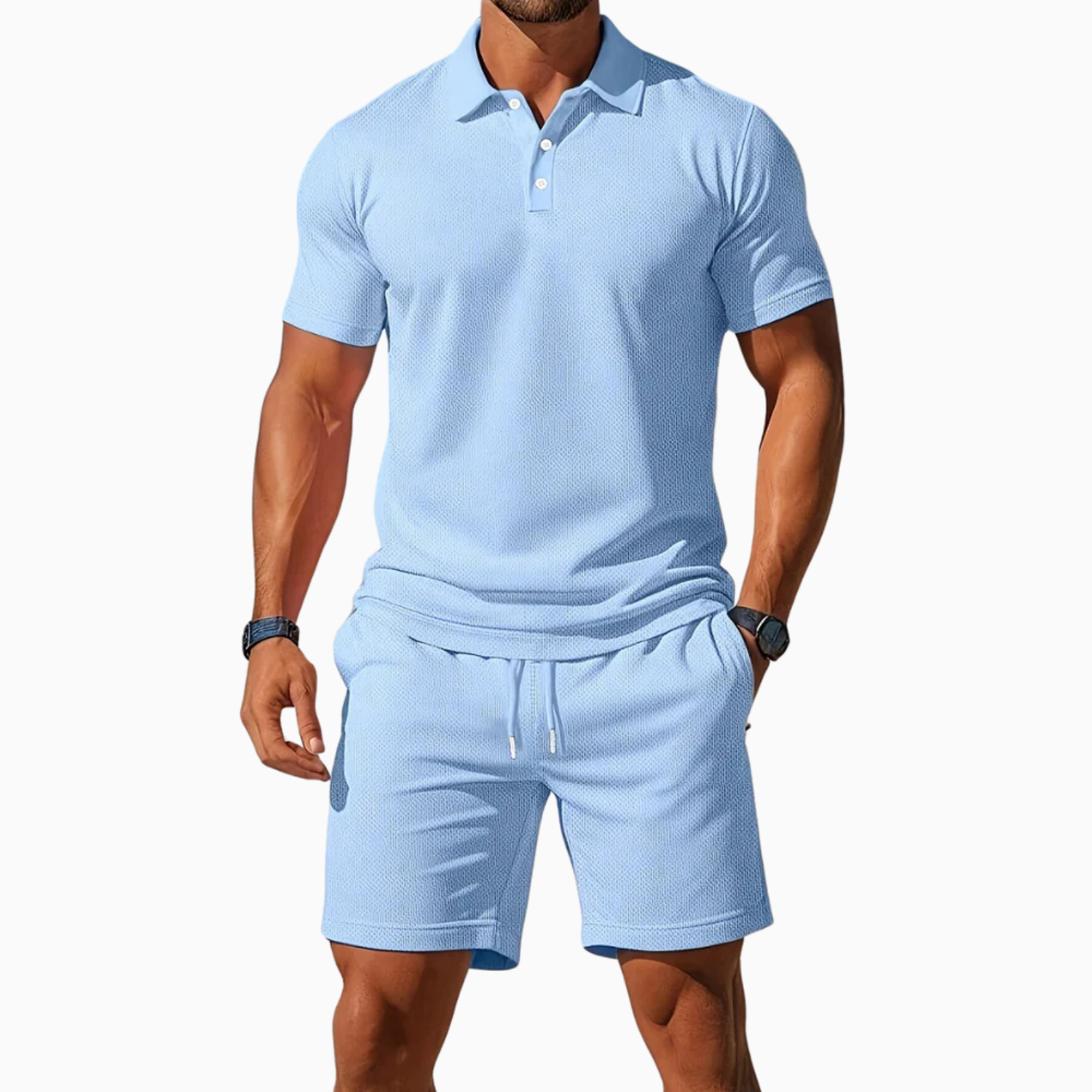 Men's Short Sleeve Short and Polo Set Prescott Mode