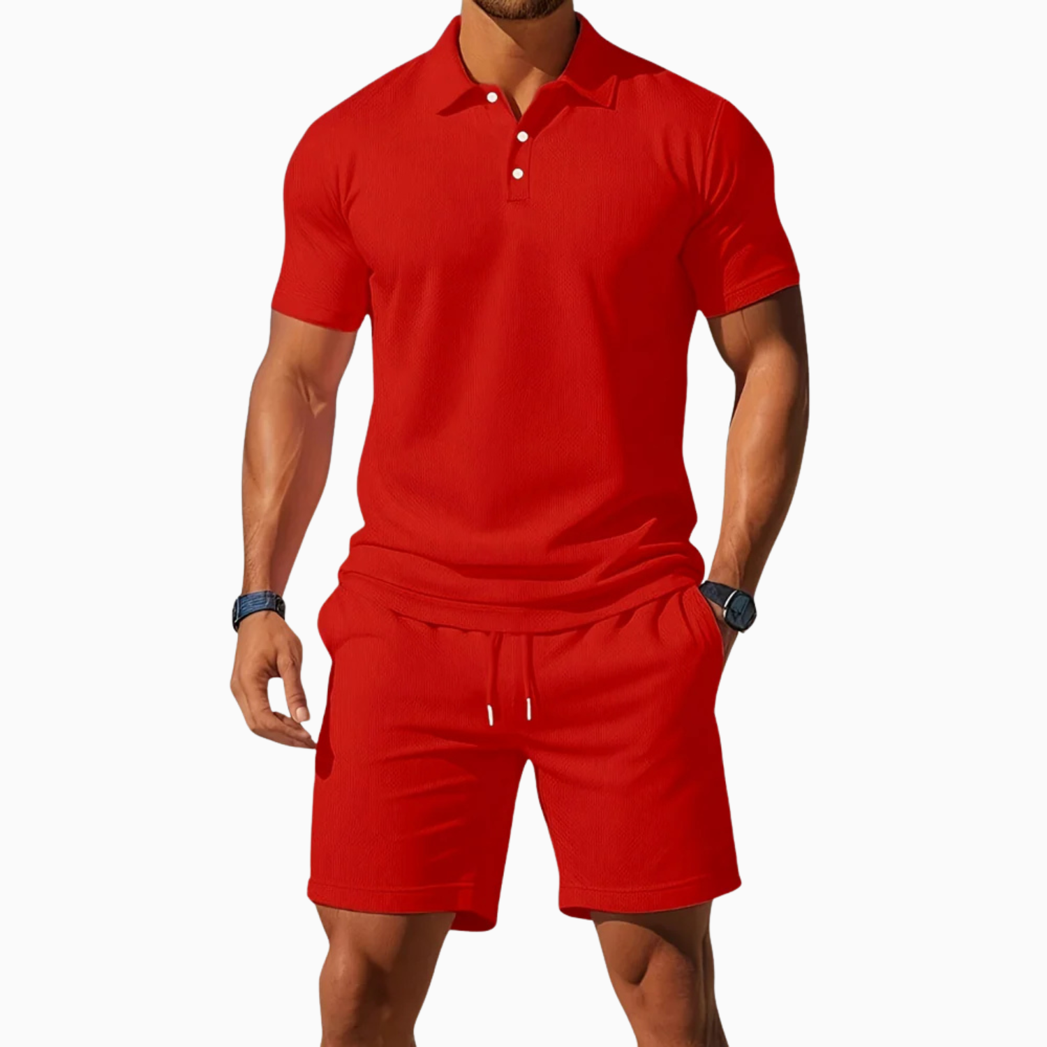 Men's Short Sleeve Short and Polo Set Prescott Mode