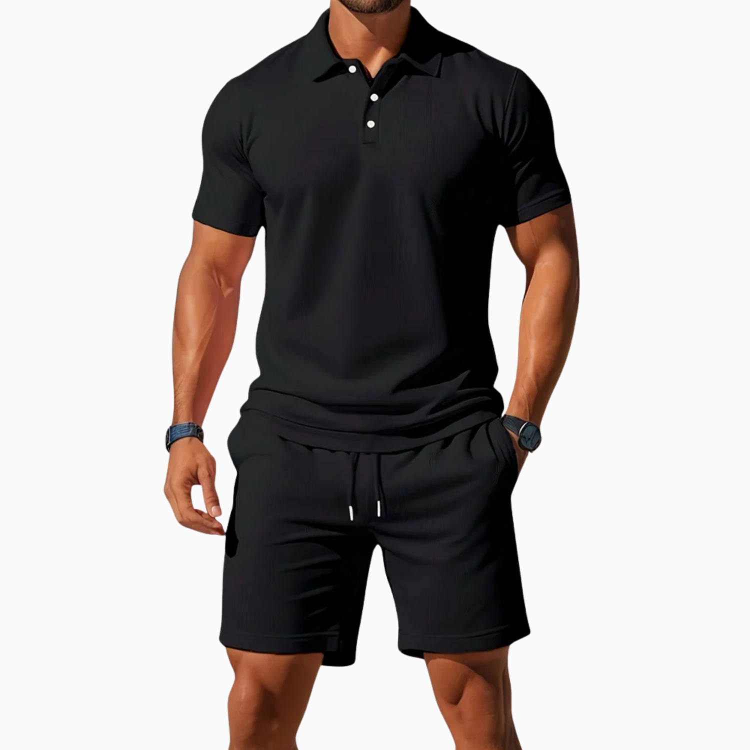 Men's Short Sleeve Short and Polo Set Prescott Mode