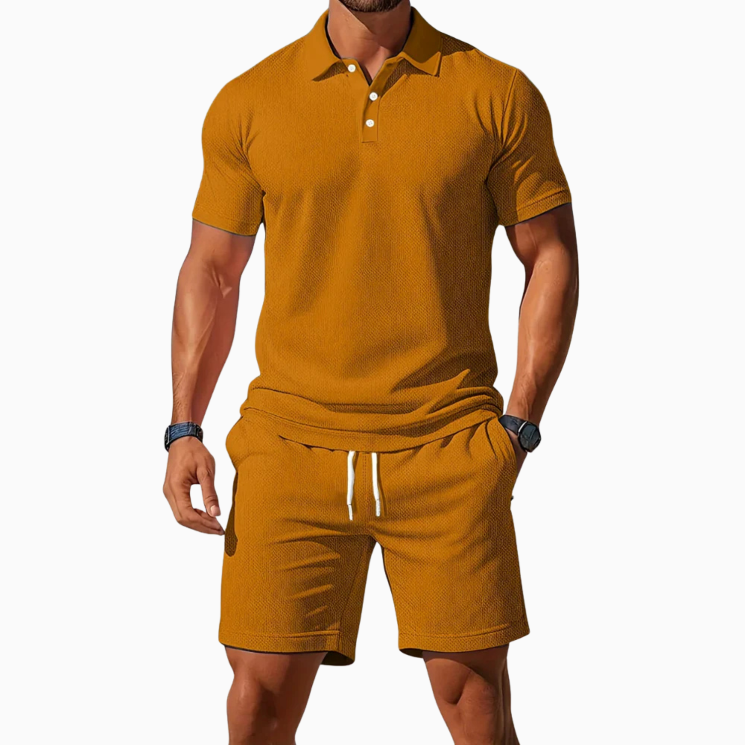 Men's Short Sleeve Short and Polo Set Prescott Mode