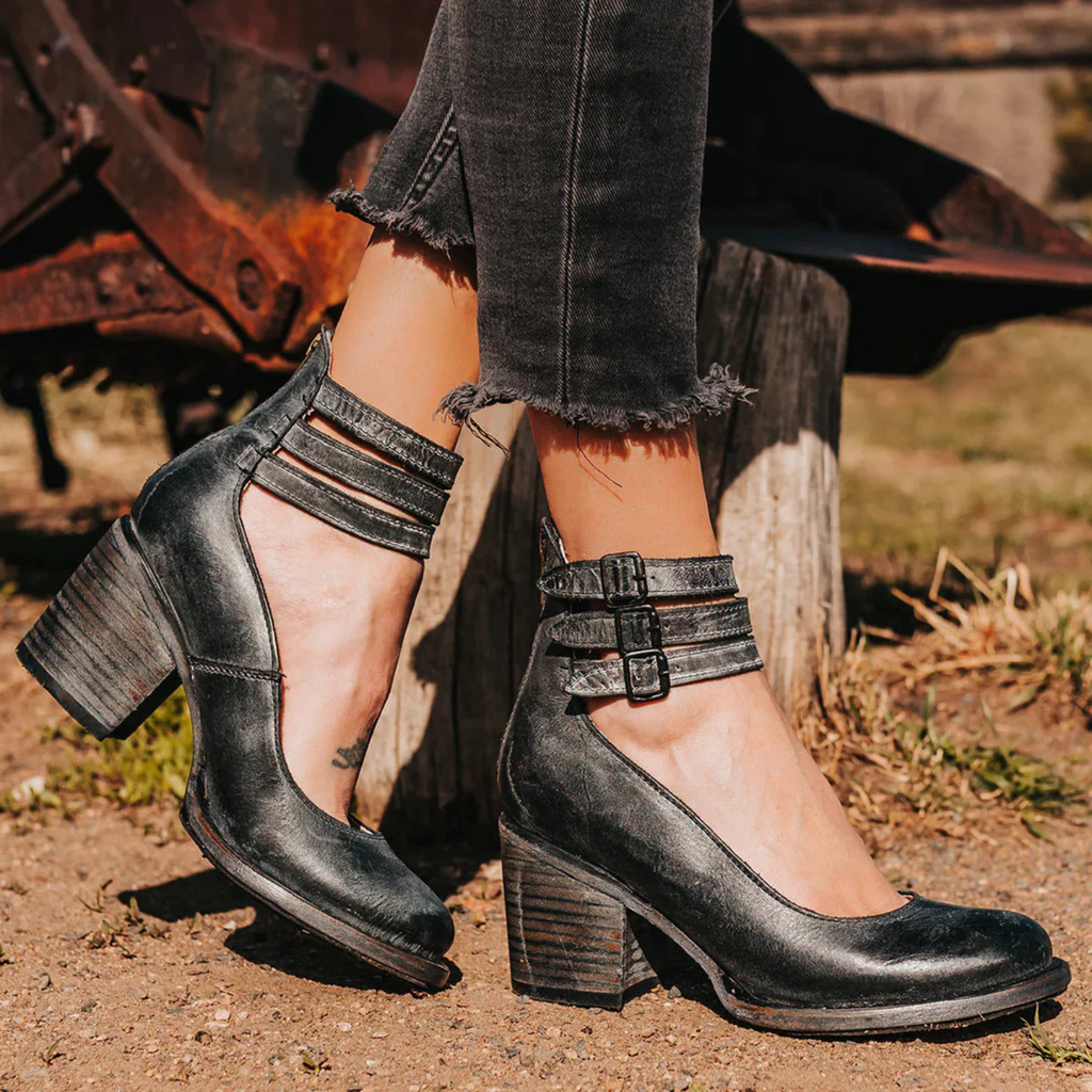 Women’s Vintage Leather Strap Sandals Prescott Mode
