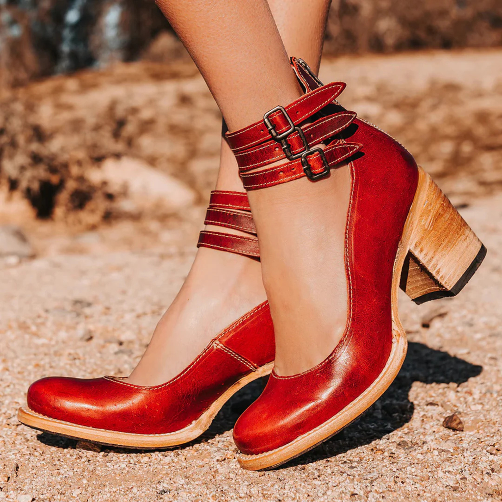 Women’s Vintage Leather Strap Sandals Prescott Mode