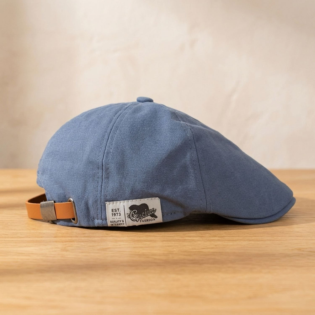 Men's Adjustable Cotton Flat Cap Newsboy Beret Hat - Blue