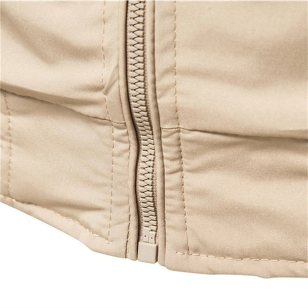 Mens Bomber Jacket Solid Color Zip-Up Casual Outerwear