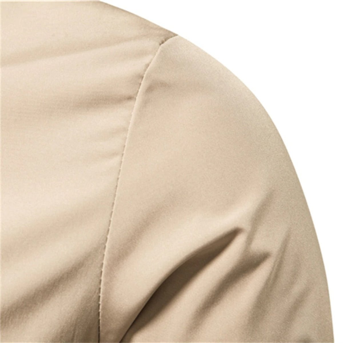 Mens Bomber Jacket Solid Color Zip-Up Casual Outerwear