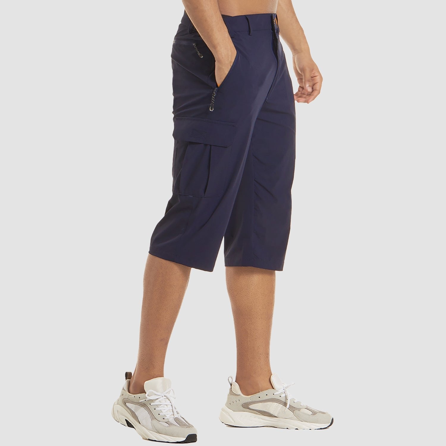 Men's Cargo Shorts Knee Length with Multiple Pockets