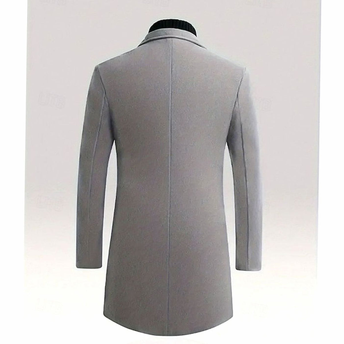 Men's Classic Long Wool Coat Single-Breasted Overcoat