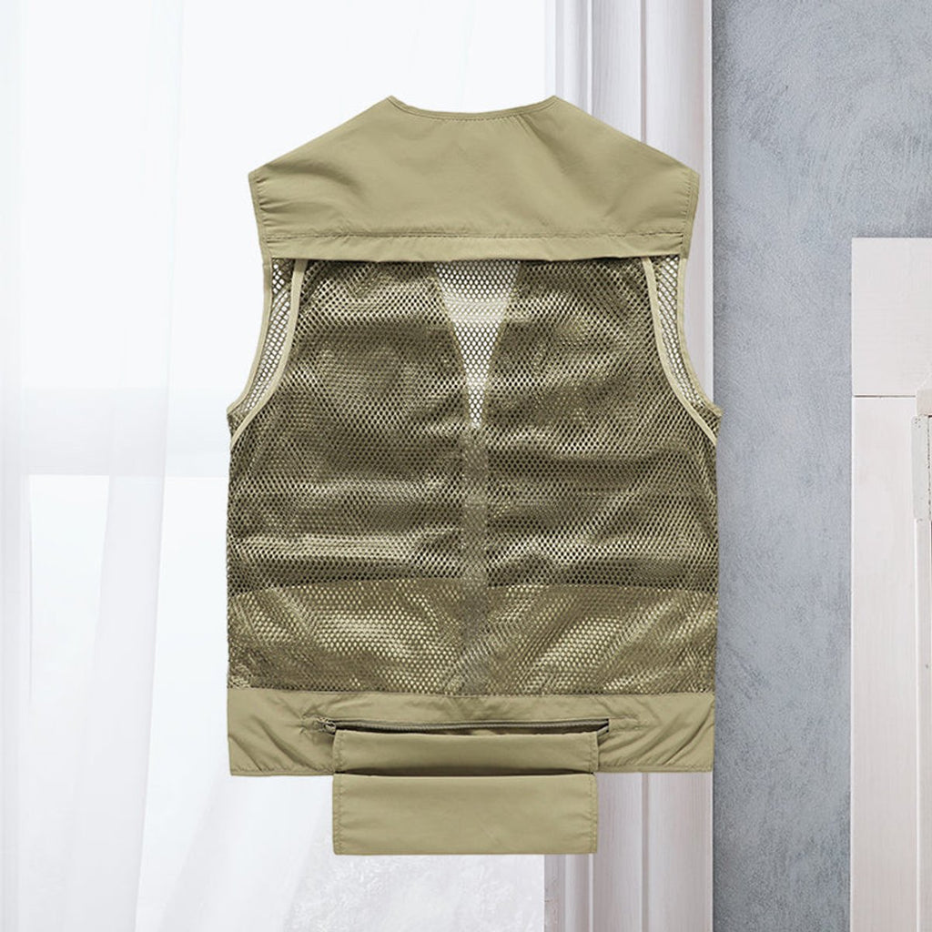 Mens Gilet Multi-Pocket Outdoor Fishing Vest