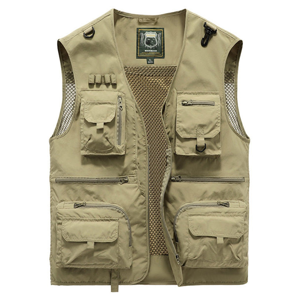 Mens Gilet Multi-Pocket Outdoor Fishing Vest