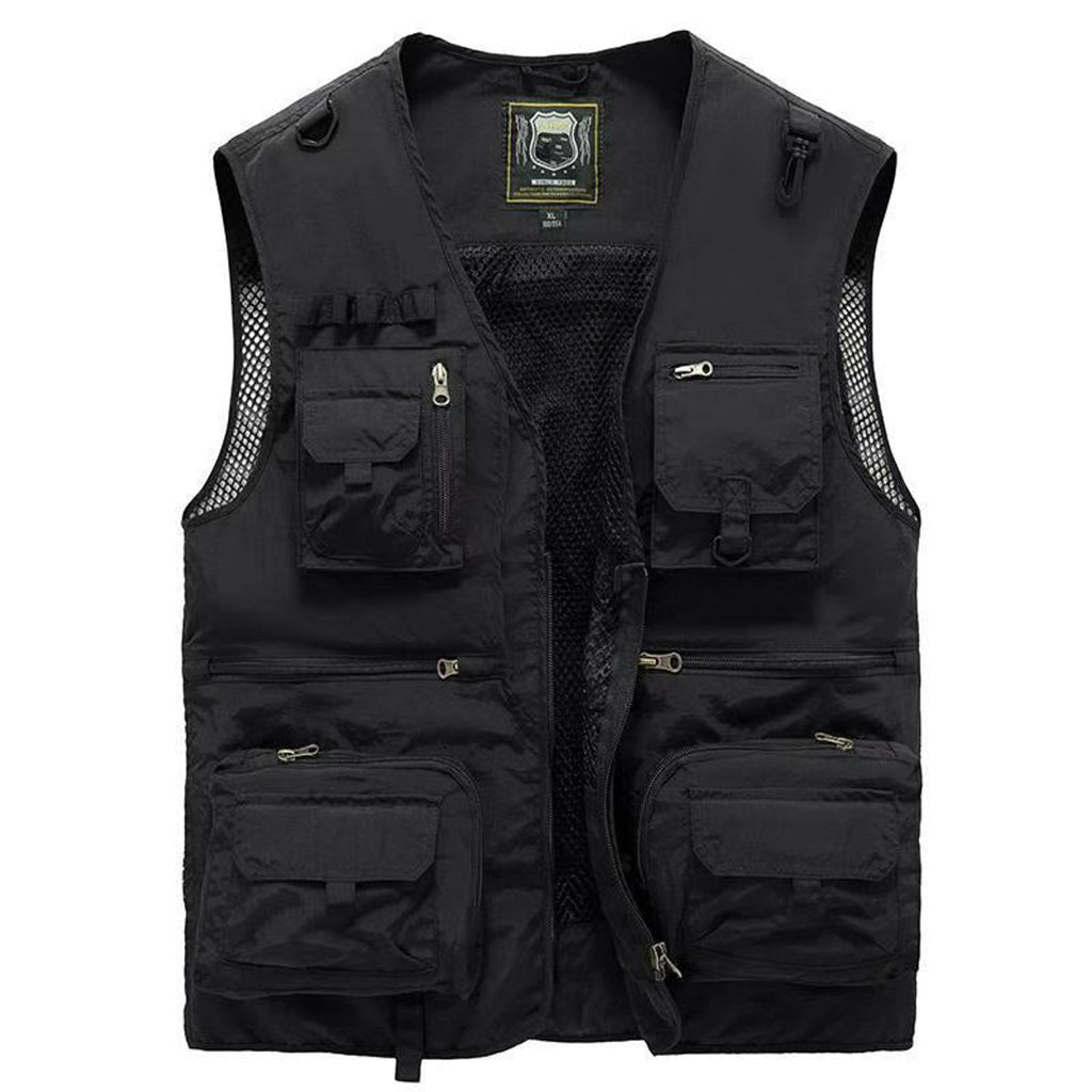 Mens Gilet Multi-Pocket Outdoor Fishing Vest