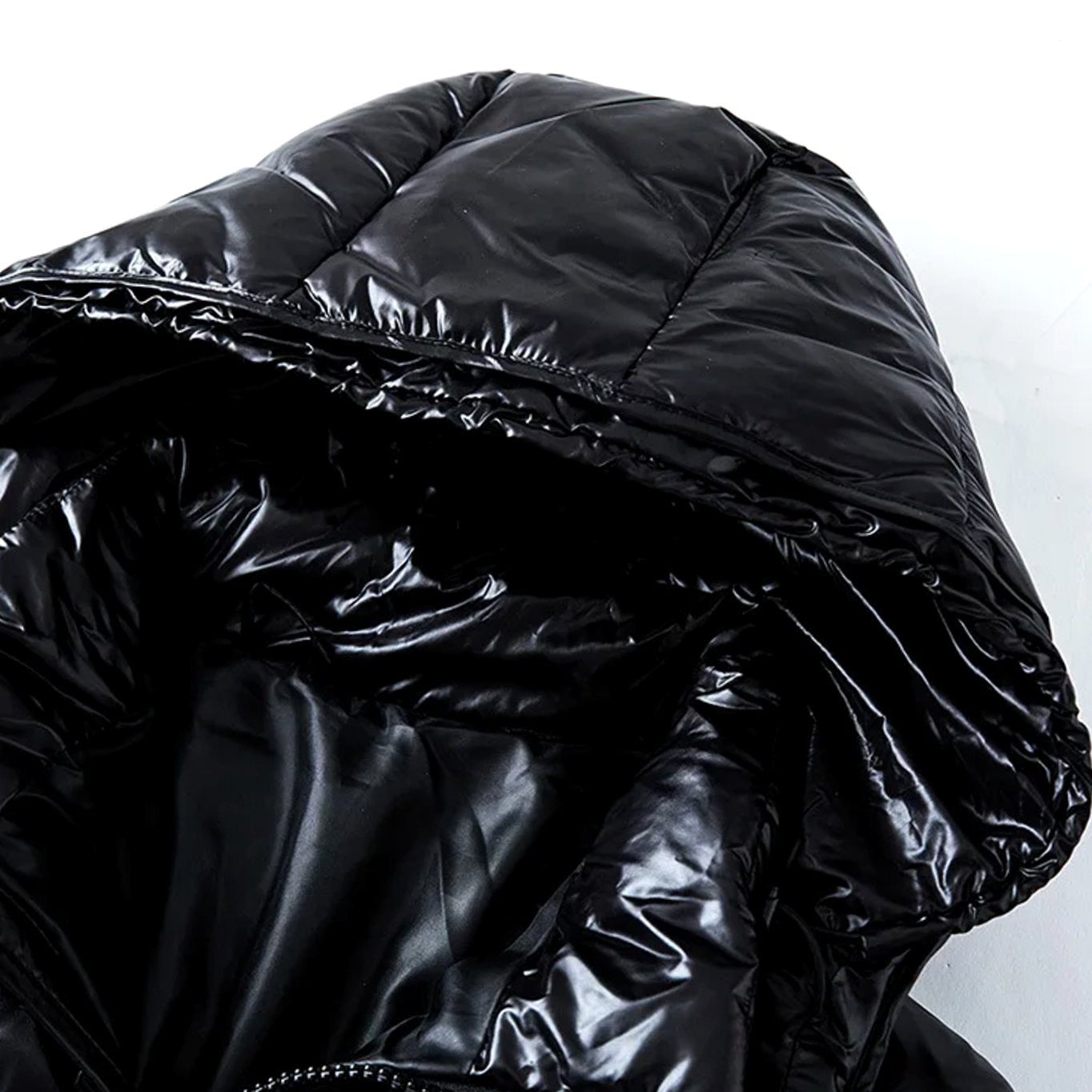 Men's Hooded Puffer Quilted Jacket Full-Zip Winter Coat