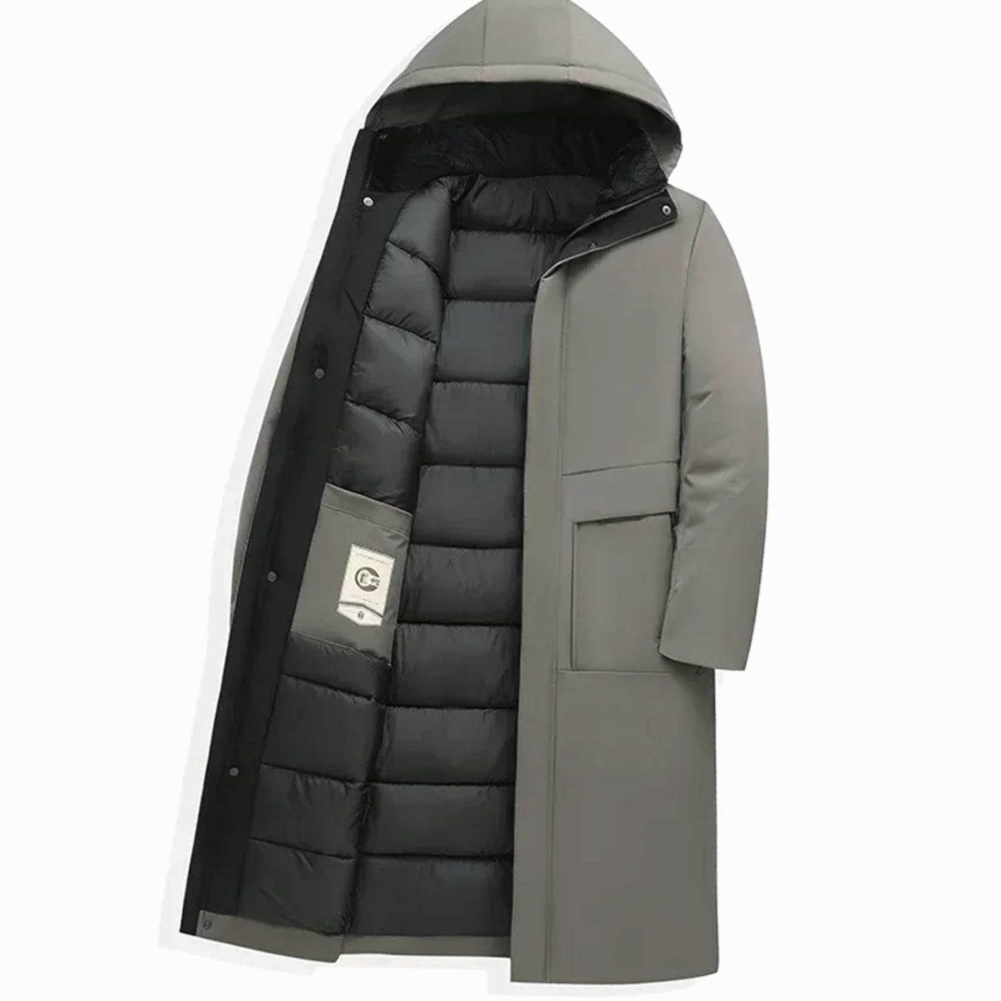 Men's Insulated Hooded Long Puffer Winter Coat