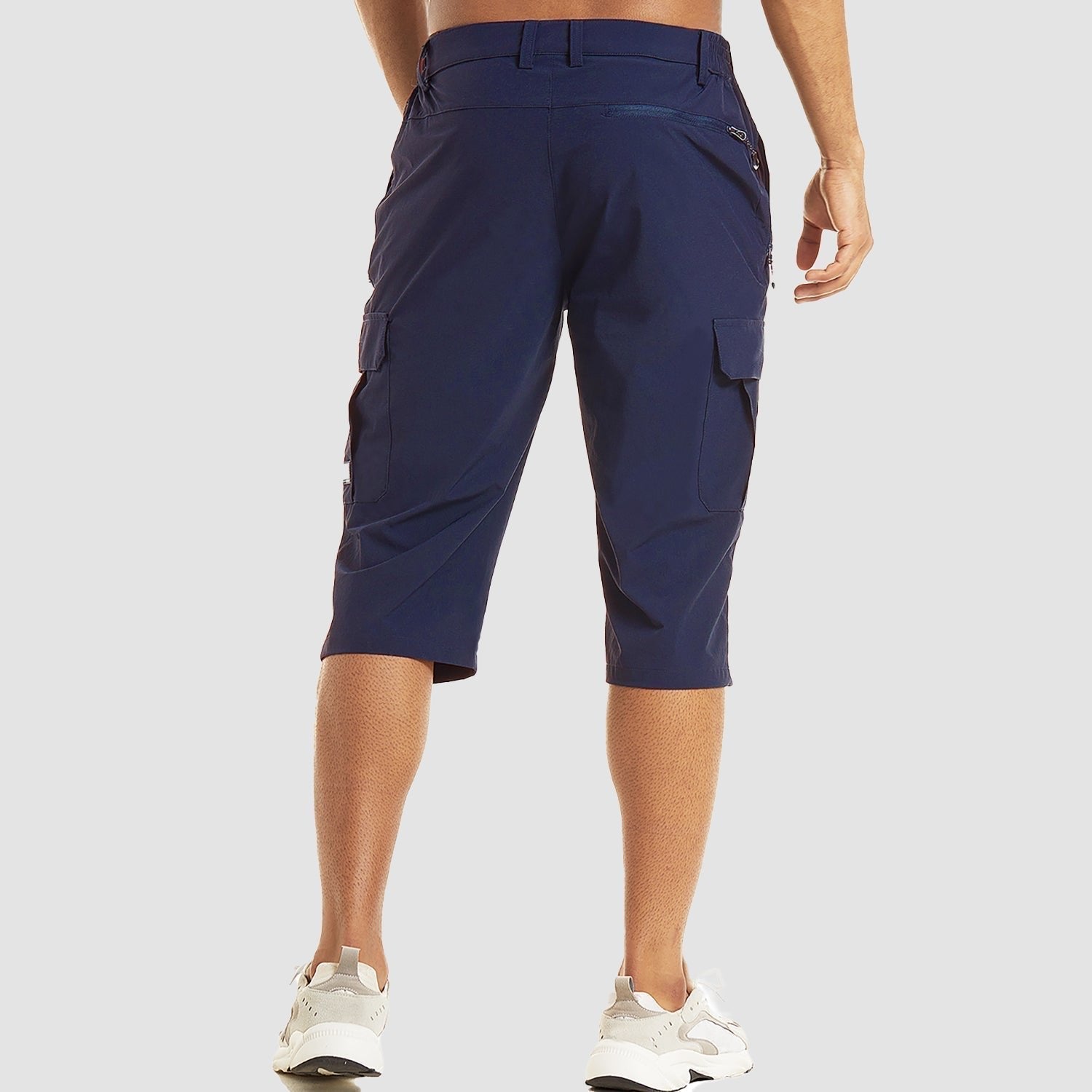 Men's Knee-Length Button-Front Cargo Shorts