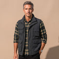 Men's Multi-Pocket Utility Zip-Up Outdoor Vest - Black