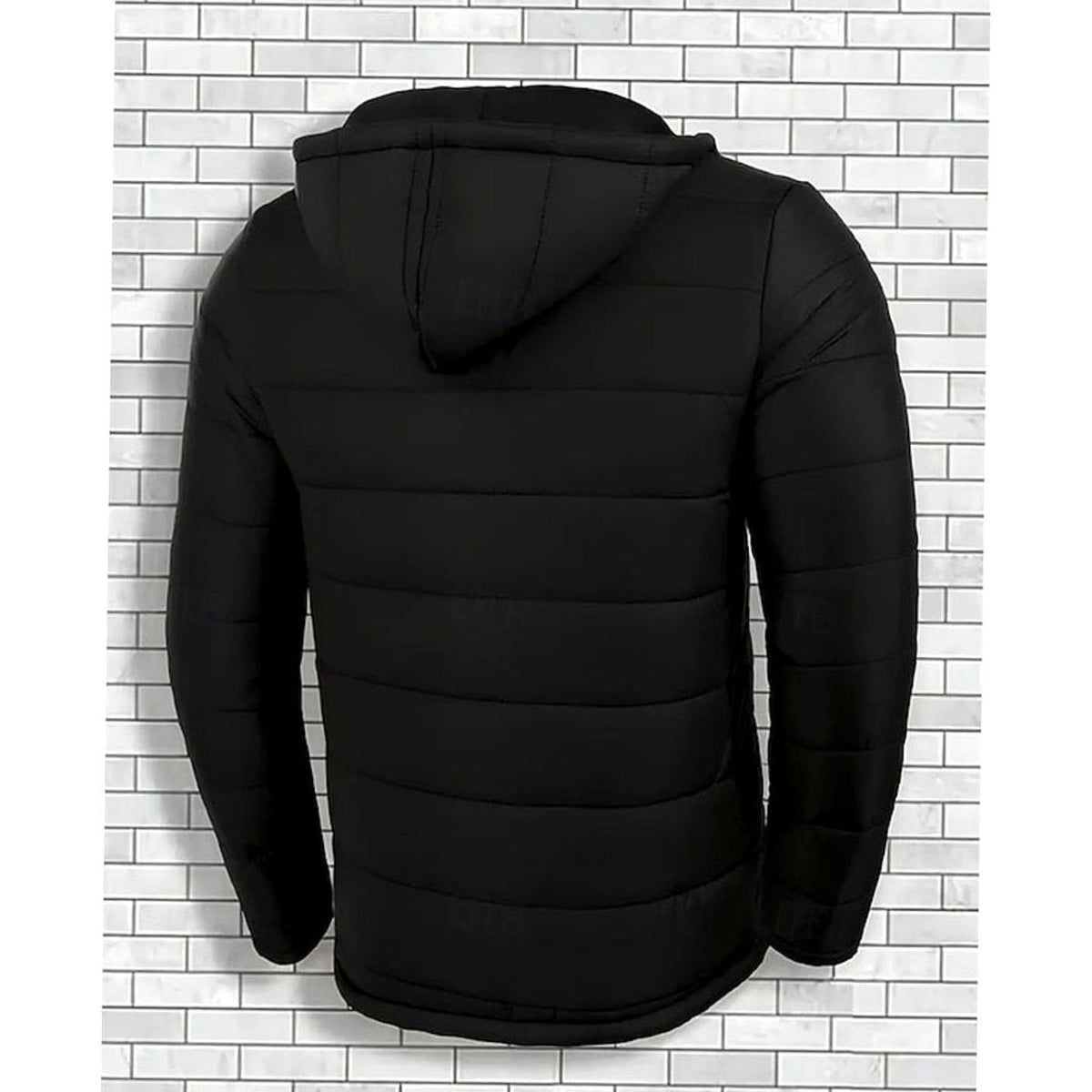 Men's Quilted Hooded Coated Puffer Jacket