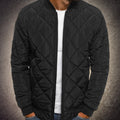 Men's Quilted Lightweight Zip-Up Bomber Jacket - Black