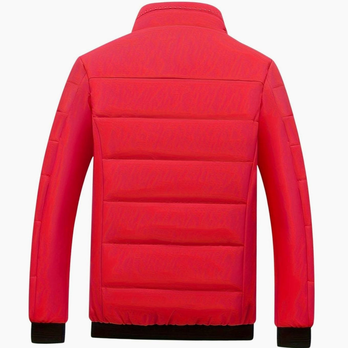 Men's Quilted Padded Stand-Collar Zip-Through Puffer Coat