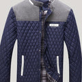 Men's Quilted Stand-Collar Button-Front Jacket - Navy