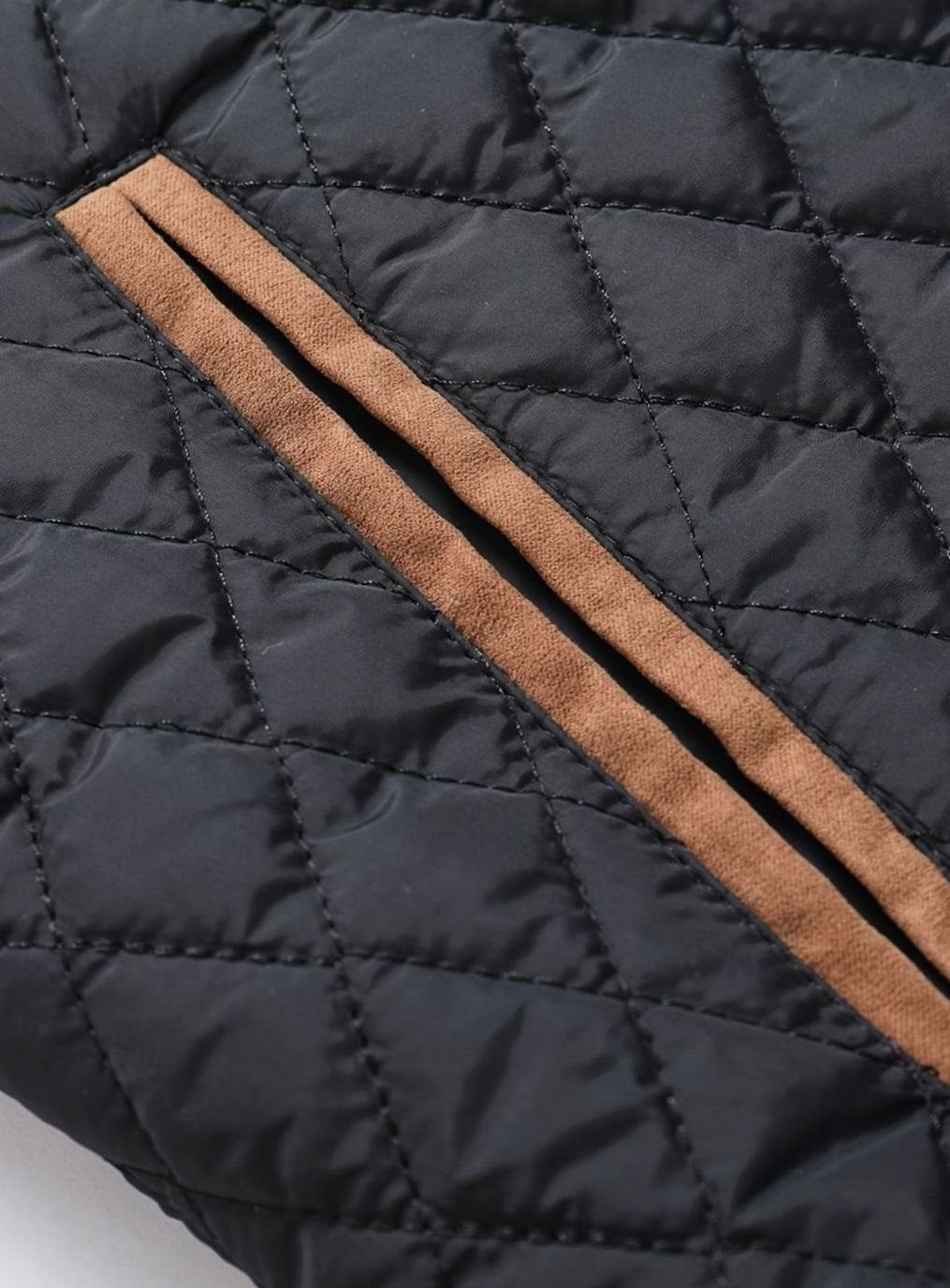 Men's Quilted Stand-Collar Button-Front Jacket