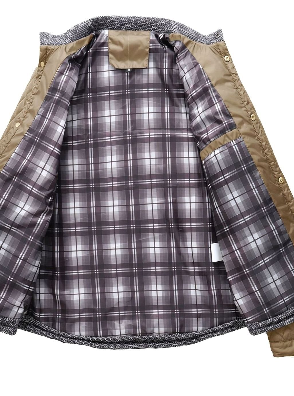 Men's Quilted Stand-Collar Button-Front Jacket