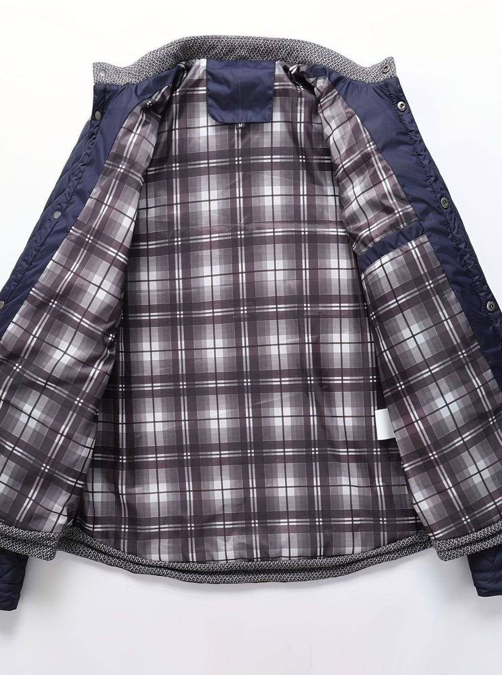 Men's Quilted Stand-Collar Button-Front Jacket