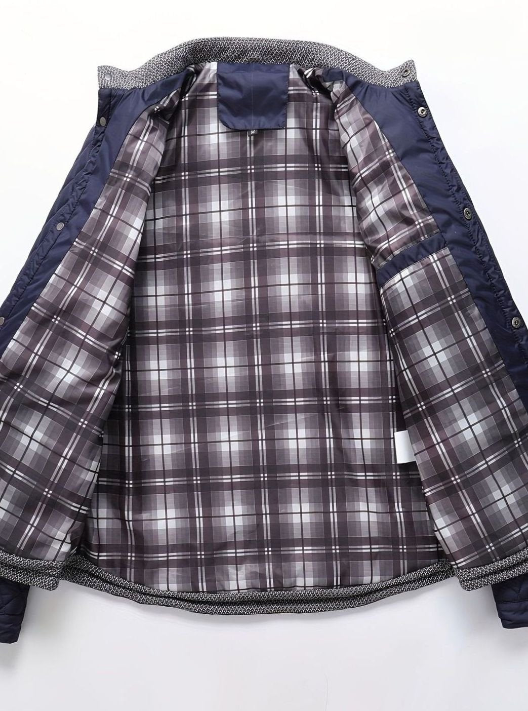 Men's Quilted Stand-Collar Button-Front Jacket