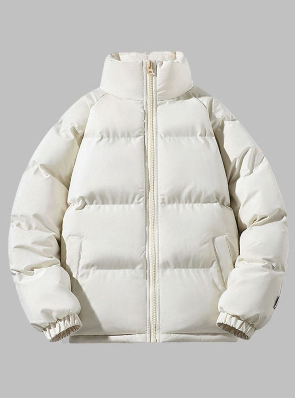 Men's Quilted Zip-Up Insulated Puffer Jacket High Funnel Neck
