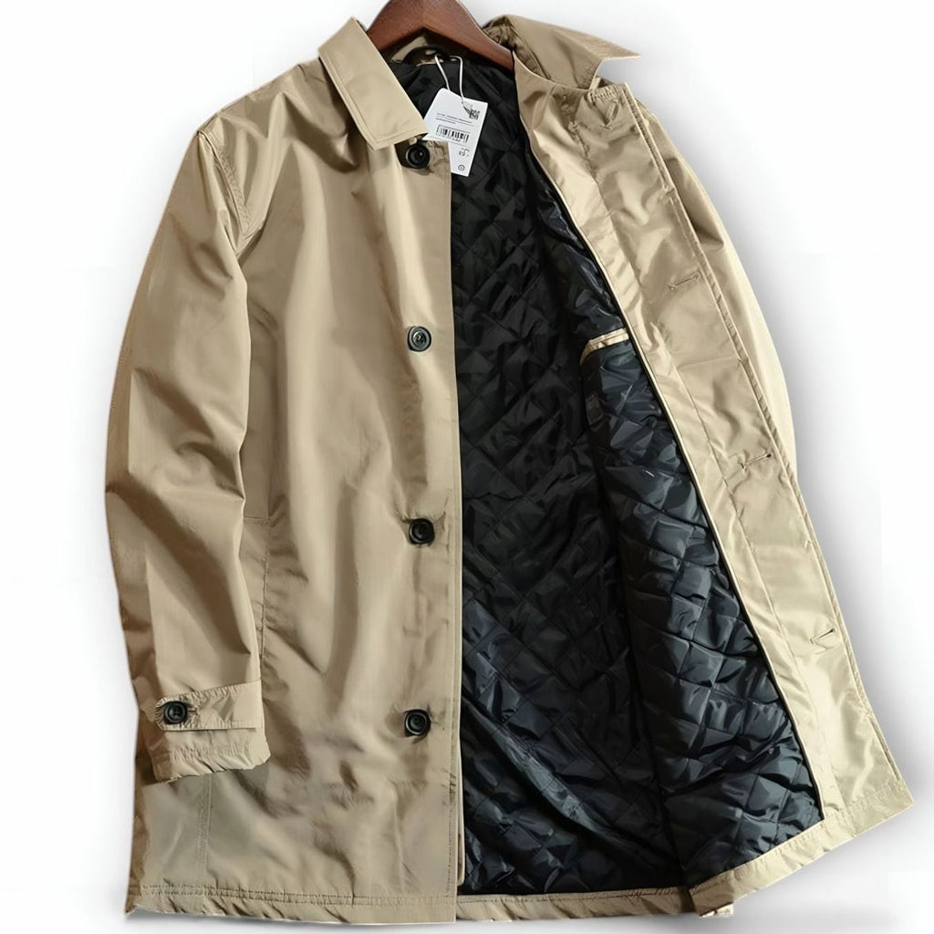 Men's Relaxed-Fit Longline Button-Front Coat