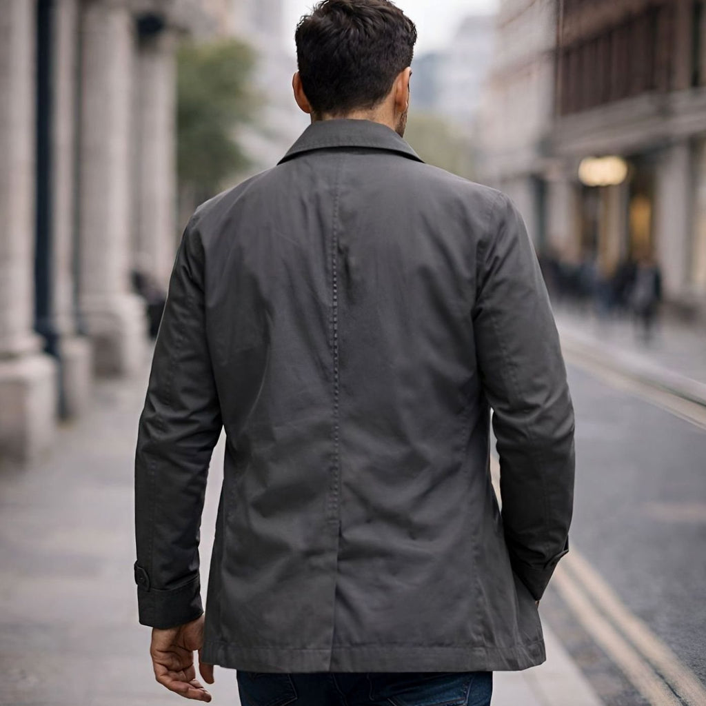Men's Relaxed-Fit Longline Button-Front Coat