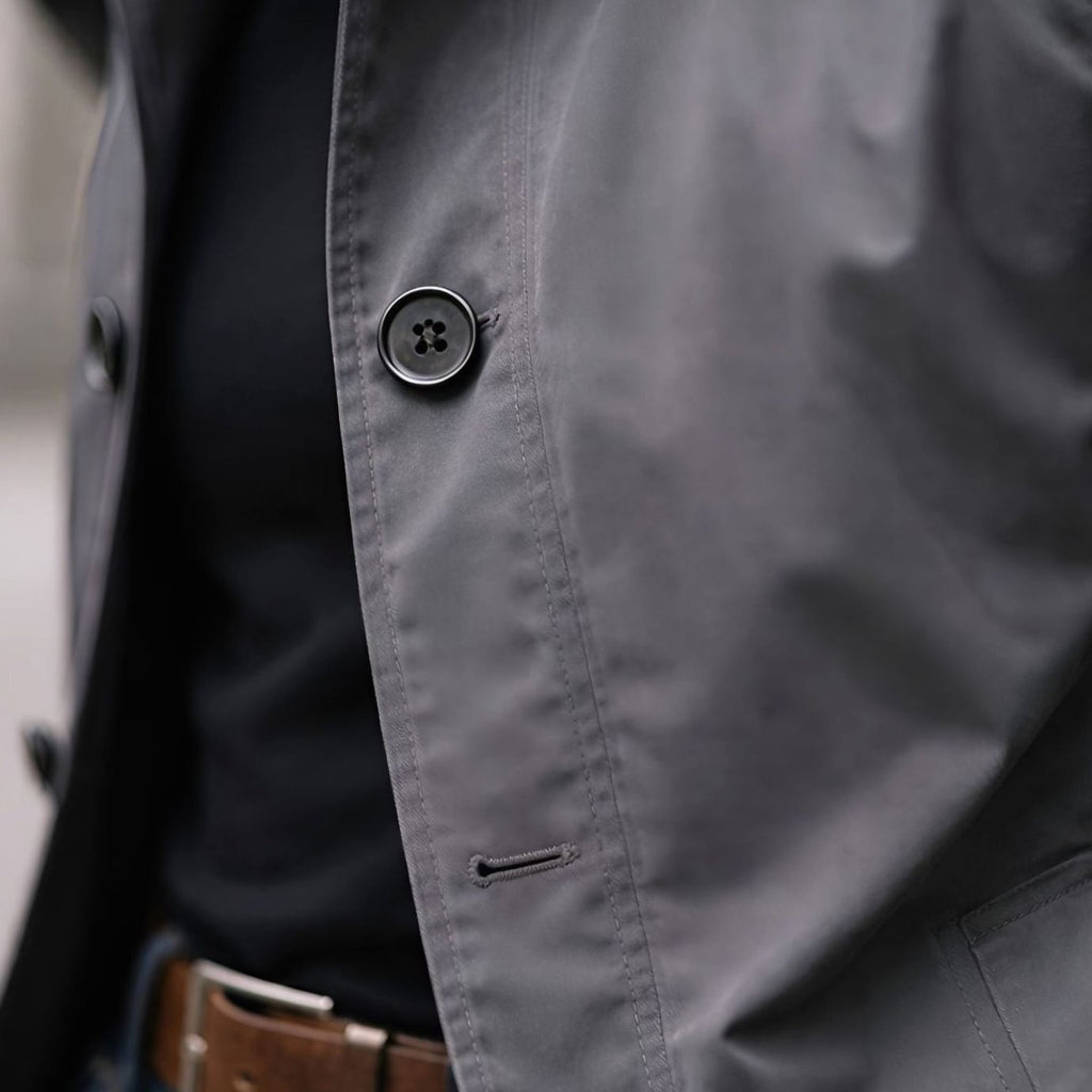 Men's Relaxed-Fit Longline Button-Front Coat