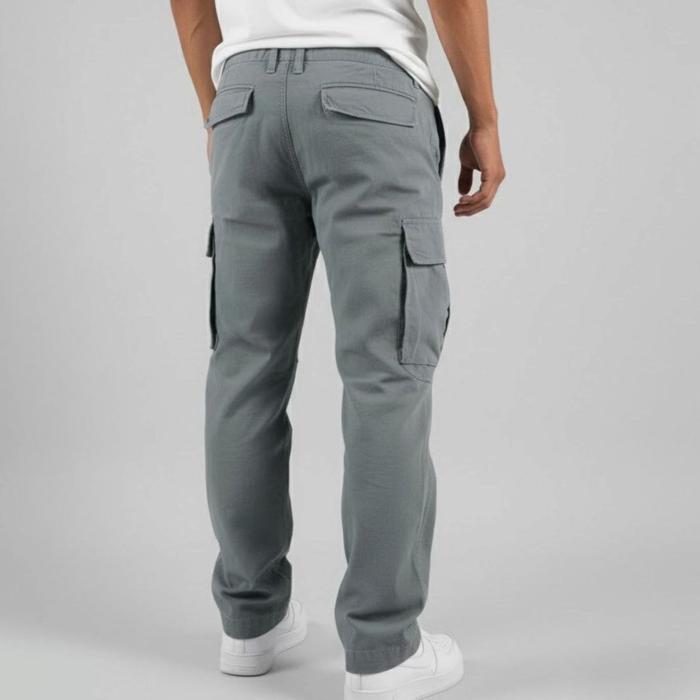 Men's Relaxed-Fit Streetwear Cargo Pants Multi-Pocket