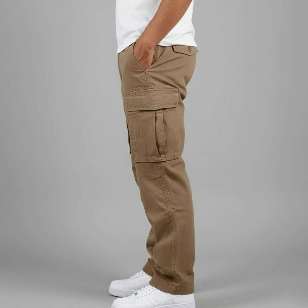 Men's Relaxed-Fit Streetwear Cargo Pants Multi-Pocket