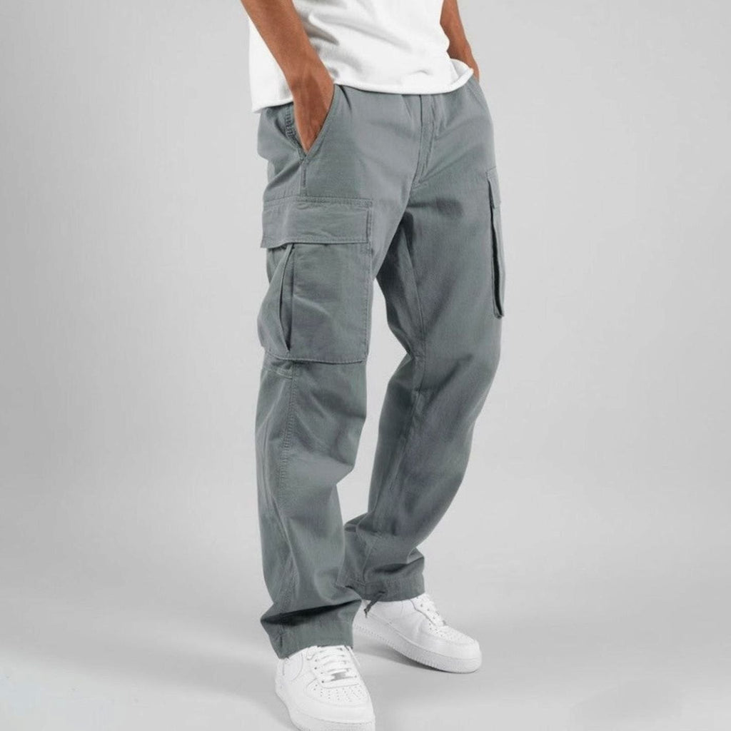 Men's Relaxed-Fit Streetwear Cargo Pants Multi-Pocket