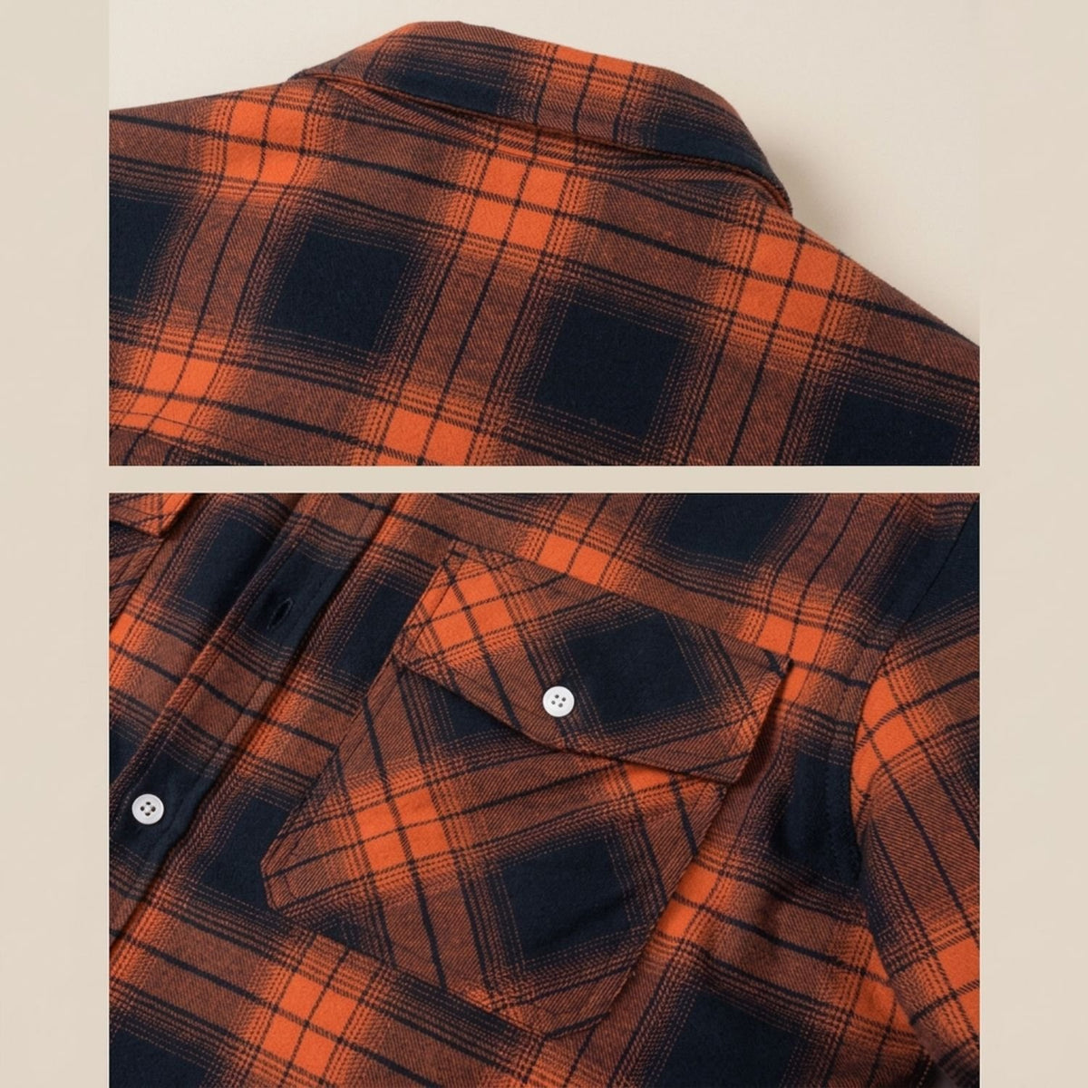 Men's Sherpa-Lined Plaid Flannel Shirt Jacket Spread Collar