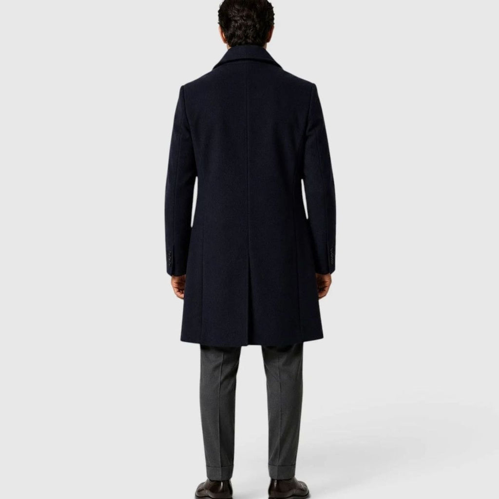 Men's Slim-Fit Wool-Blend Single-Breasted Overcoat