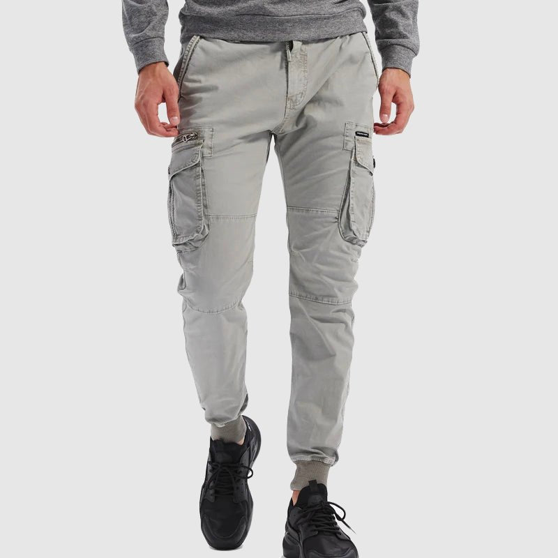 Men's Tactical Cargo Elastic-Waist Jogger Pants