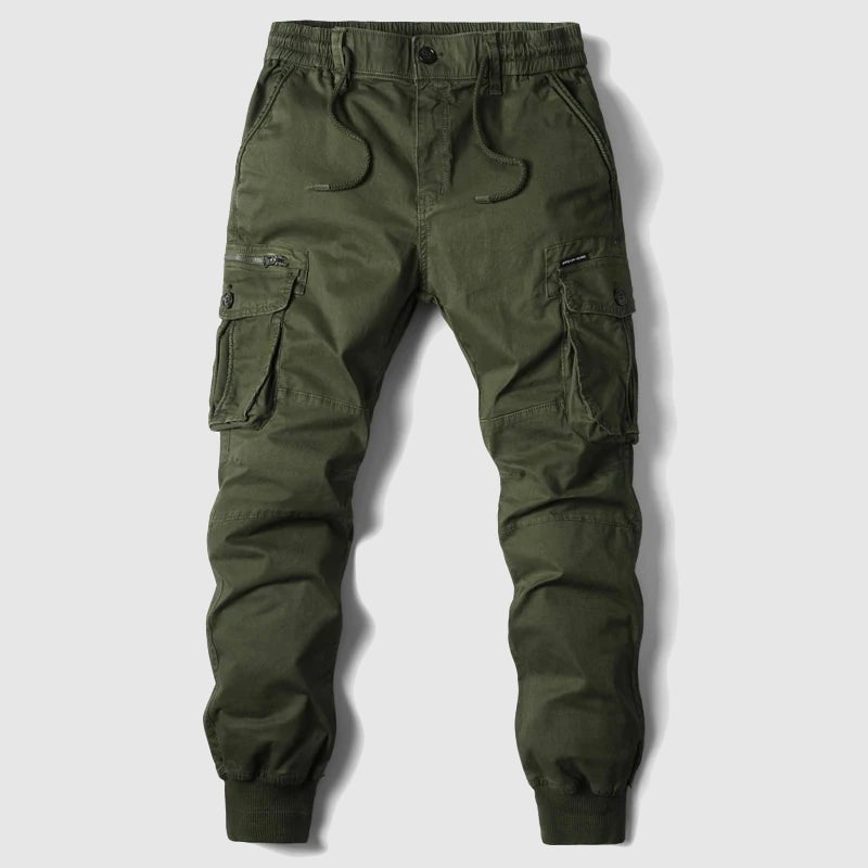 Men's Tactical Cargo Elastic-Waist Jogger Pants - Green