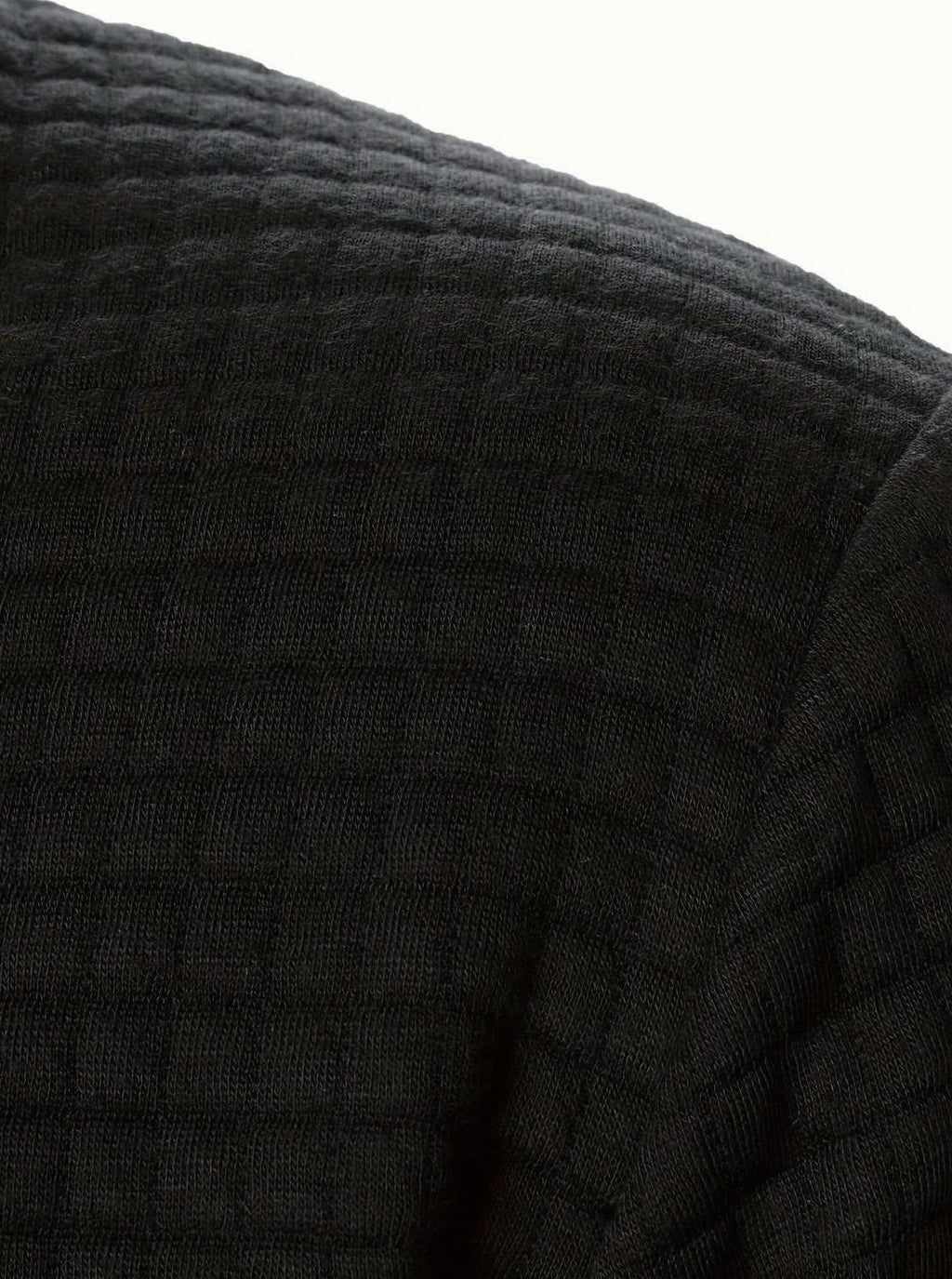 Men's Textured Zip-Up Bomber Jacket Ribbed Trim