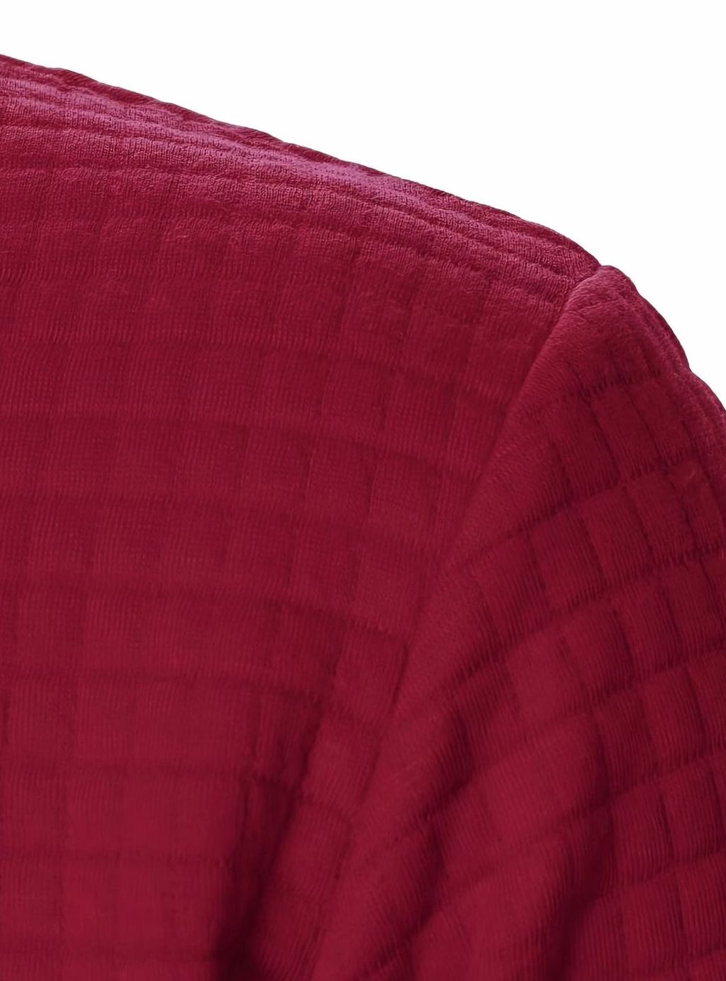 Men's Textured Zip-Up Bomber Jacket Ribbed Trim