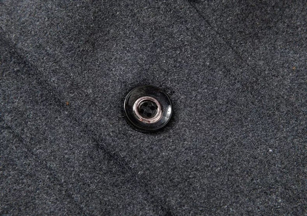 Mens Wool Coat Double-Layer Winter Overcoat Knit Collar
