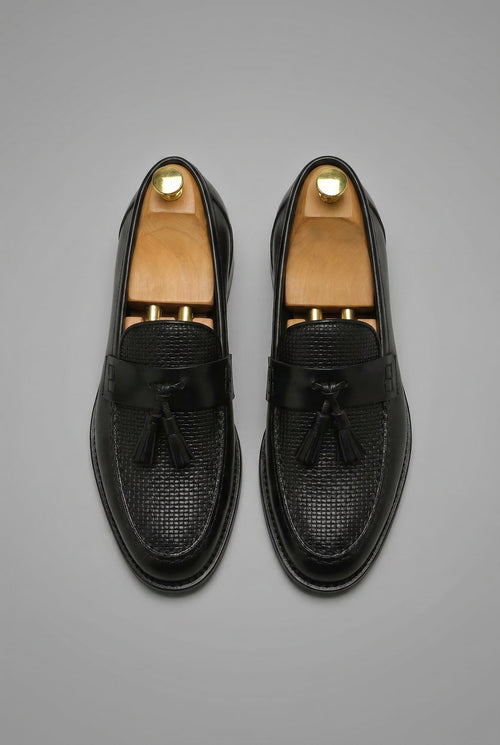 Men's Woven Tassel Slip-On Dress Loafers