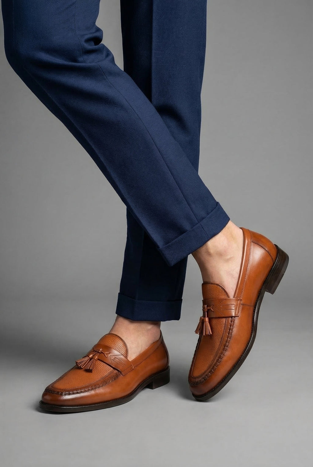 Men's Woven Tassel Slip-On Dress Loafers