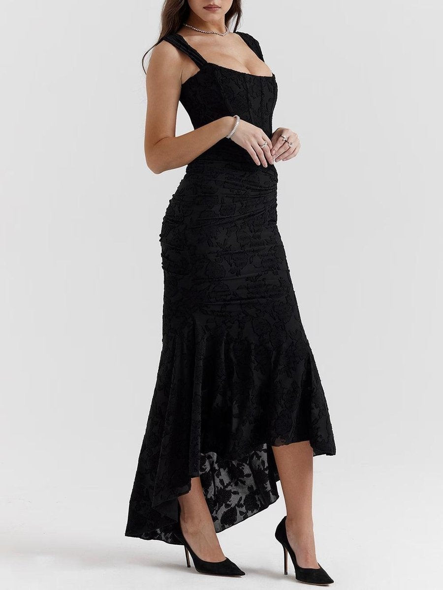 Mother of the Bride Dress Corset Lace Mermaid Midi Gown