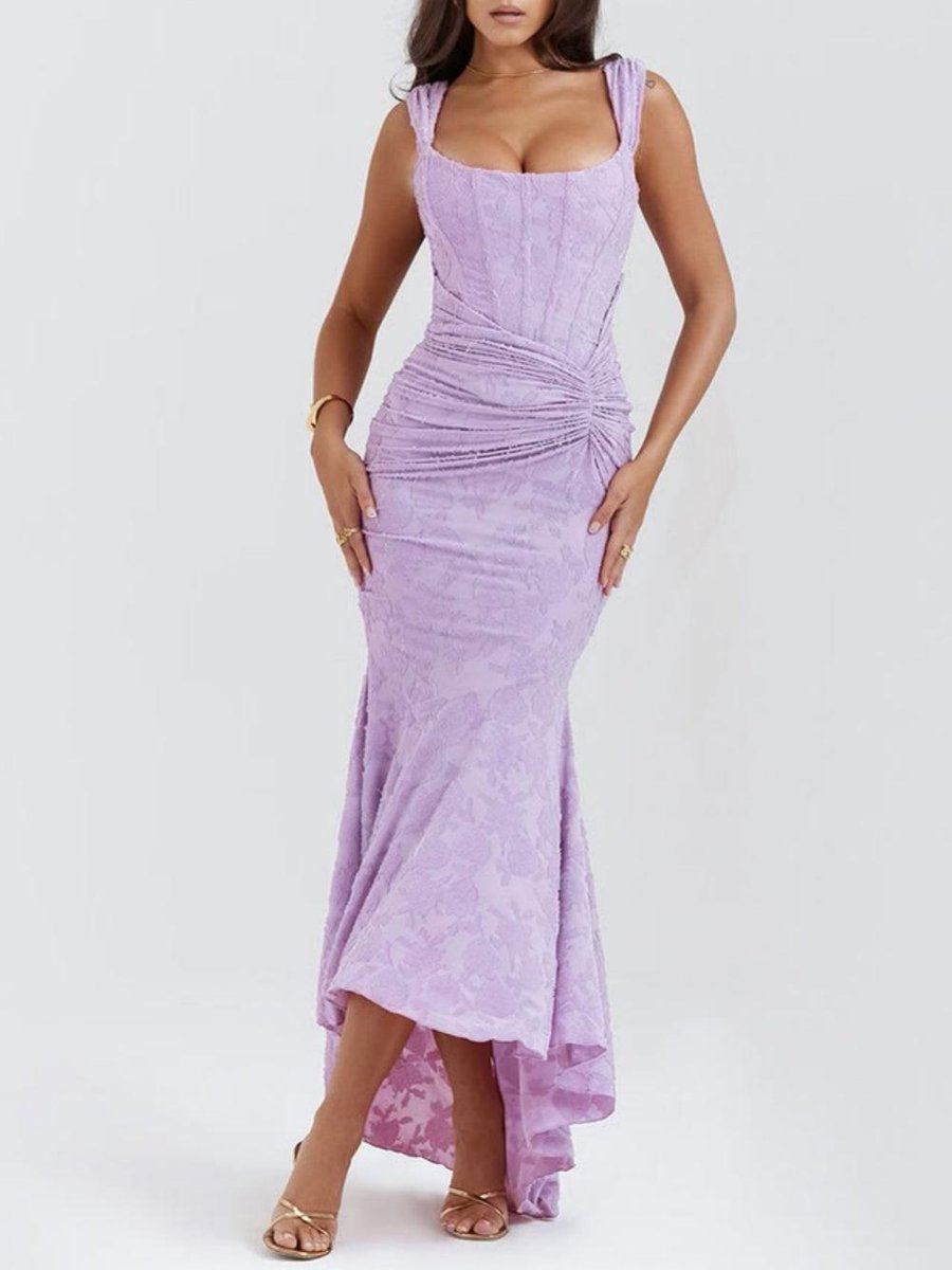 Mother of the Bride Dress Corset Lace Mermaid Midi Gown