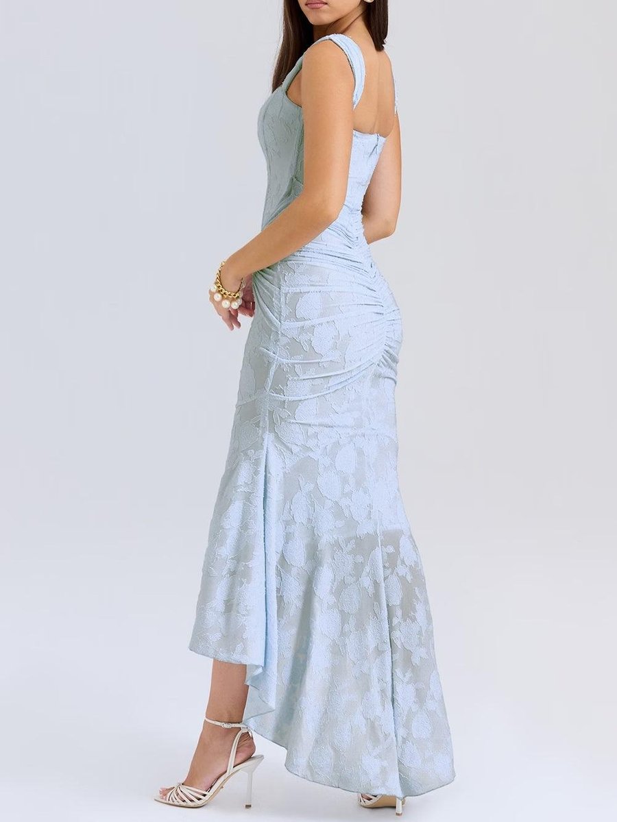 Mother of the Bride Dress Corset Lace Mermaid Midi Gown