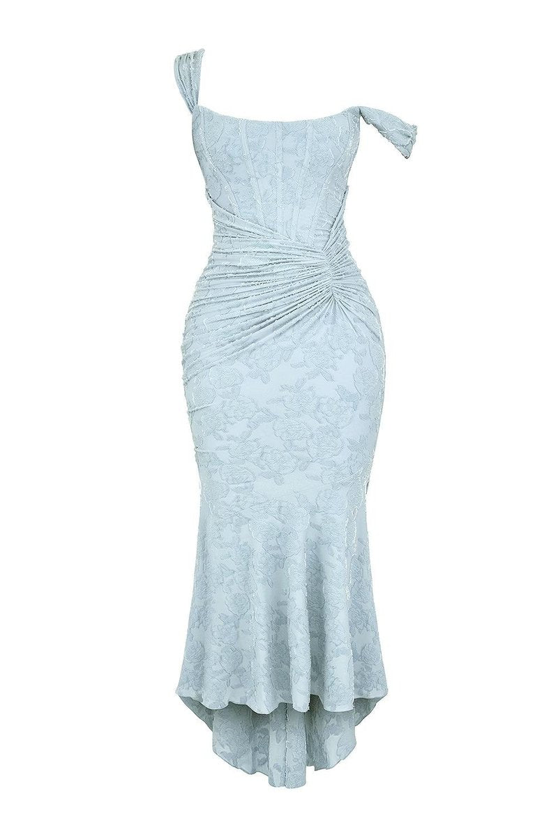 Mother of the Bride Dress Corset Lace Mermaid Midi Gown